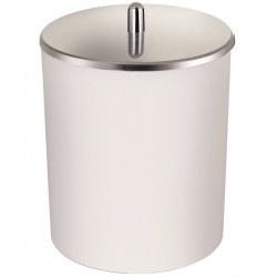 Lixeira 5 Litros Branca Com Tampa Aço Inox